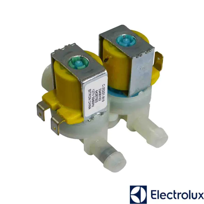 VÁLVULA DUPLA DE ÁGUA 2 VIAS LAVADORA ELECTROLUX 127V EW110GVCW EW110GVYW EW112PLCW EW115SLYW EW12PHYW | 64287503