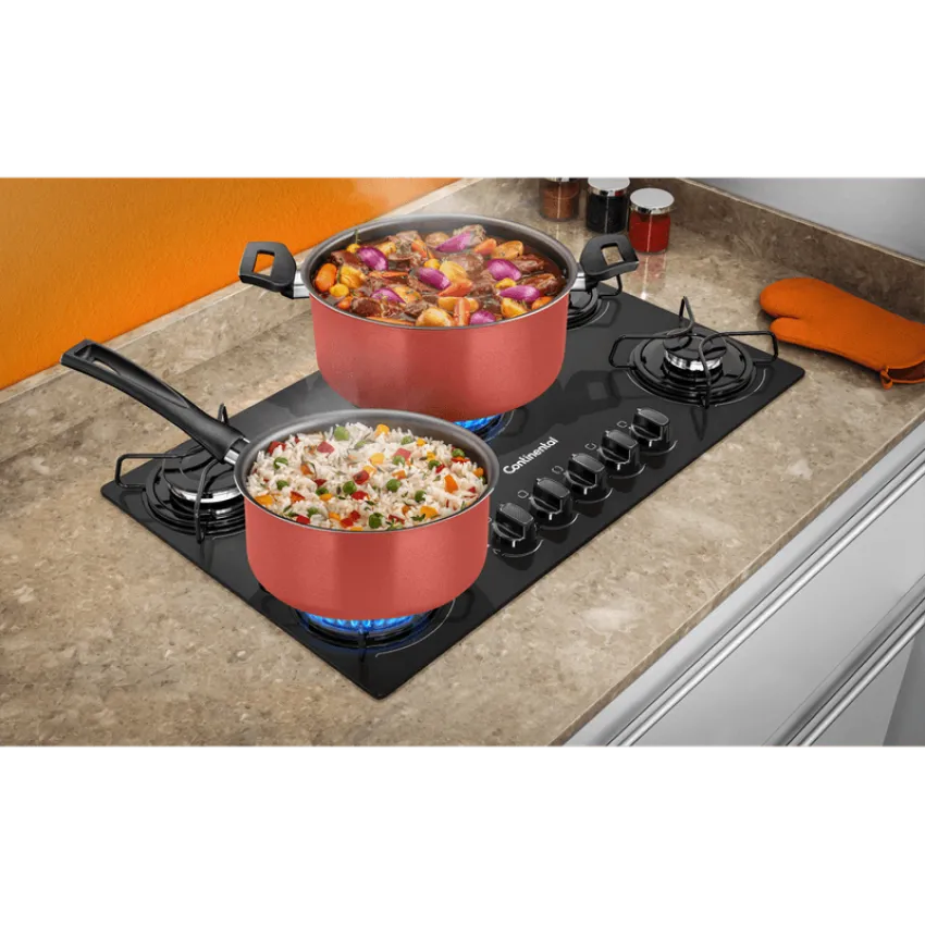 CONJUNTO DE PANELAS ELECTROLUX ANTIADERENTE 5 PEÇAS BRONZE CONTINENTAL | A21520301