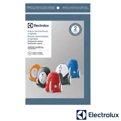 SACO PARA ASPIRADOR DE PÓ SBENE ELECTROLUX LIS11 LISTO LISTP NEO09 NEO10 NEO11 NEO12 | CONTÉM: 3 UNIDADES | A20810901