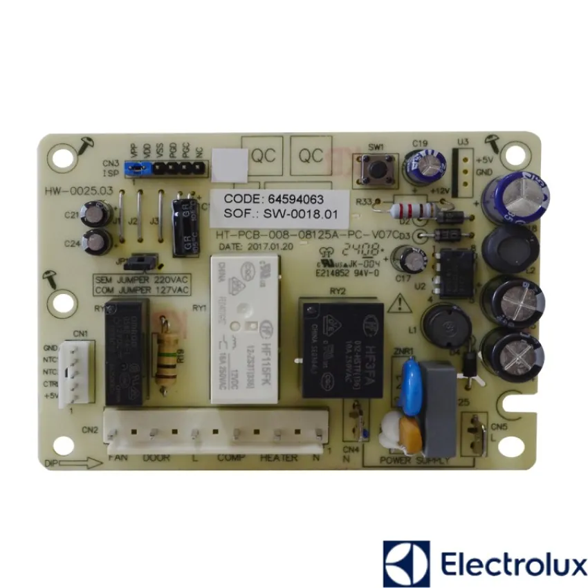 PLACA PRINCIPAL / POTÊNCIA ELECTROLUX GELADEIRA / REFRIGERADOR DF34A DF35A DF35X 64594063 | ORIGINAL