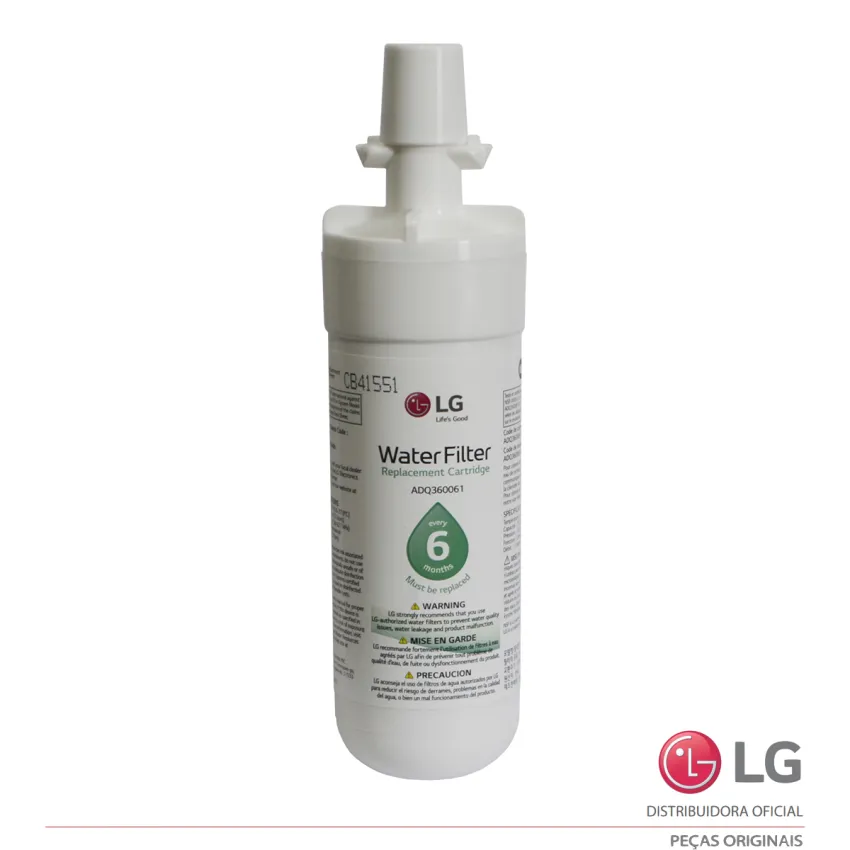 FILTRO DE ÁGUA LG  REFRIGERADOR LT700P LSFD2591ST LSSB2691ST AGF80300702 ADQ36006101 | ORIGINAL