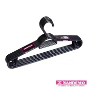 KIT 5 CABIDES PLÁSTICO ADULTO 40CM EASY SANREMO COR PRETO (PR9105/5CD)