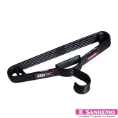 KIT 5 CABIDES PLÁSTICO ADULTO 40CM EASY SANREMO COR PRETO (PR9105/5CD)