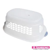 CESTO PLÁSTICO SANREMO 32L - BRANCO TRANSPARENTE (260)