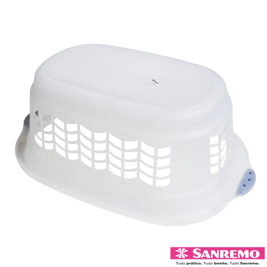 CESTO PLÁSTICO SANREMO 32L - BRANCO TRANSPARENTE (260)