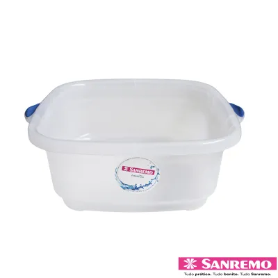 BACIA QUADRADA TRANSPARENTE 10 LITROS SANREMO