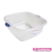 BACIA QUADRADA TRANSPARENTE 10 LITROS SANREMO