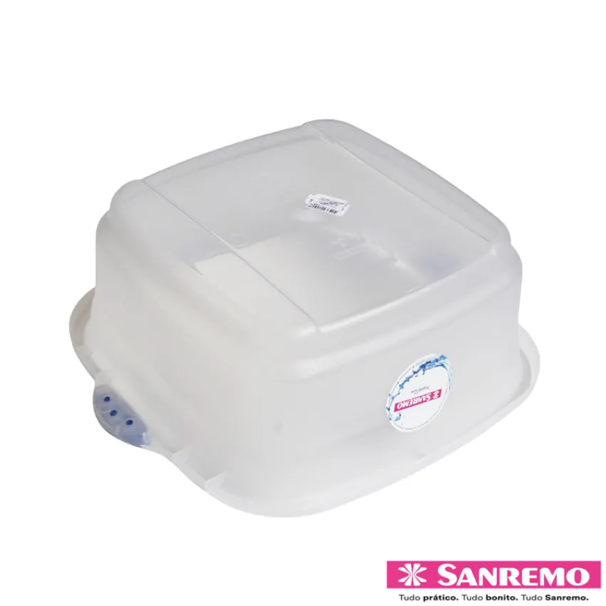 BACIA QUADRADA TRANSPARENTE 10 LITROS SANREMO
