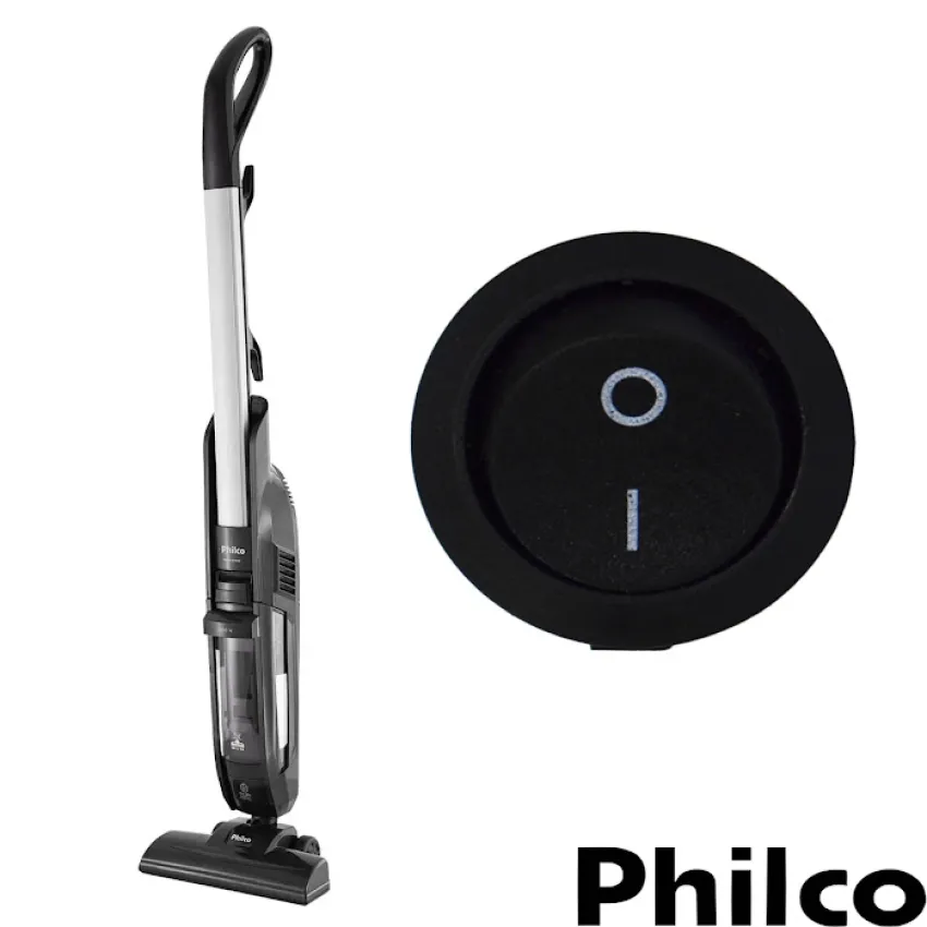 BOTÃO LIGA E DESLIGA ASPIRADOR DE PÓ BRITÂNIA/PHILCO PAS3000 PAS3100 PAS4000V BAS1000V BAS1000P FAS750AZ | 125-250V 12A