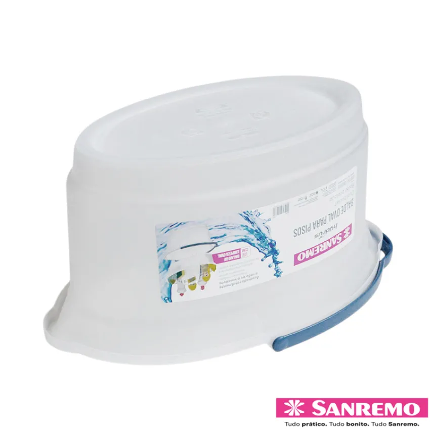 Balde Oval 14 Litros De Limpeza Transparente Hydrus Sanremo Cor Transparente (Cód:237)