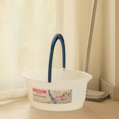 Balde Oval 14 Litros De Limpeza Transparente Hydrus Sanremo Cor Transparente (Cód:237)