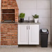 Lixeira Plástica Basculante 15L Sanremo – Prática e Resistente Modelo: (SR62/555)