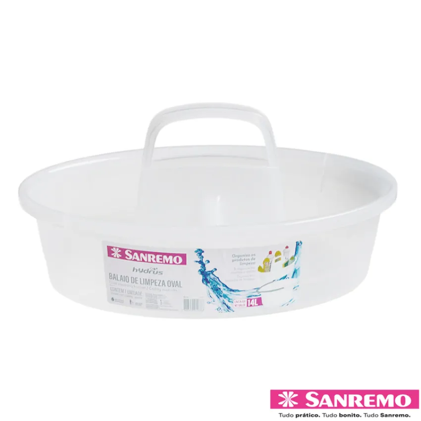 BALAIO LIMPEZA OVAL 6L PLASTICO SANREMO ENCAIXA NO BALDE DE 14L