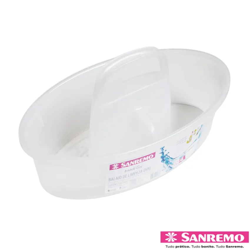 BALAIO LIMPEZA OVAL 6L PLASTICO SANREMO ENCAIXA NO BALDE DE 14L