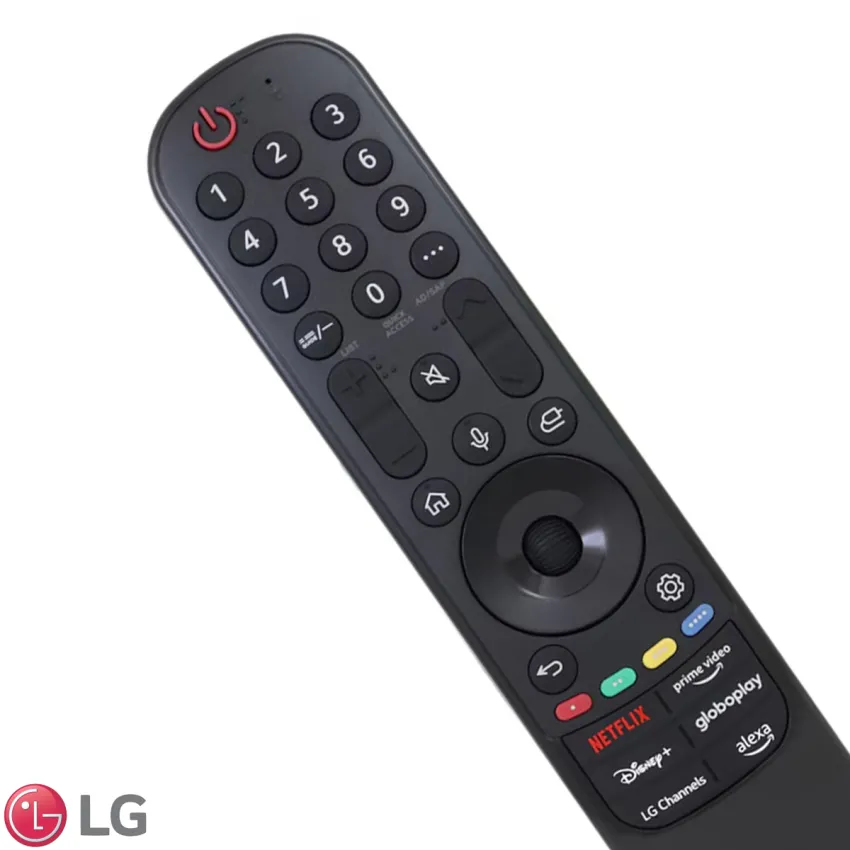 CONTROLE REMOTO LG AN-MR24 AN-MR24GA ATALHOS: NETFLIX | PRIME VIDEO | DISNEY+ | GLOBOPLAY | LG CHANNELS | ALEXA |