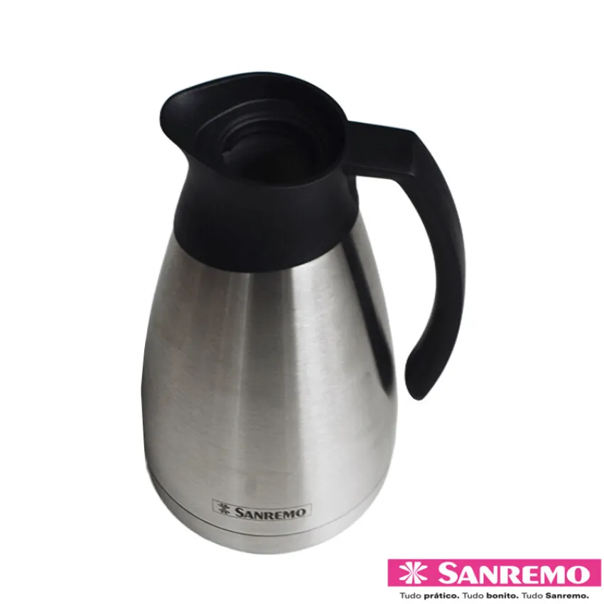 BULE / GARRAFA TERMICA 1L Acolher 100% Inox Café Leite Chá SANREMO SR1041
