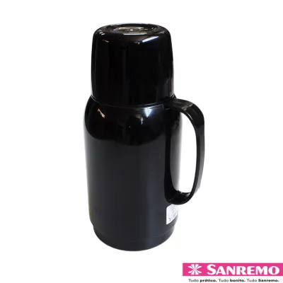 Garrafa Térmica Sanremo 750ml Gostar SR1017/1 – Cor: Preto – Prática e Resistente