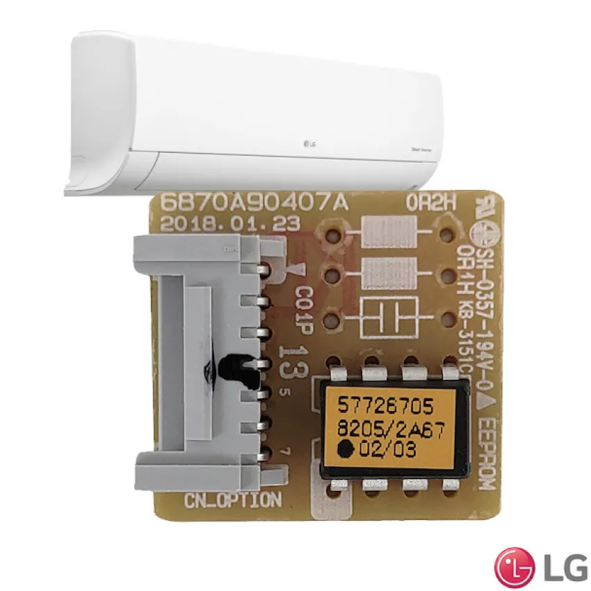 PLACA EEPROM LG AR CONDICIONADO ARNU18GBHA2 CRNU18GBHA2 EBR57726705 6870A90407A | NOVA