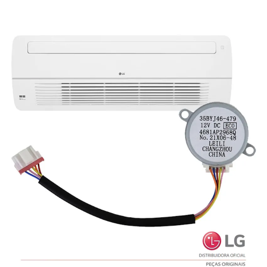 MOTOR STEP SWING DA ALETA EVAPORADORA LG AR CONDICIONADO AMNW18GTTC0 ATNW18GTLP0 35BYJ46-479 12V | 4681AP2968Q