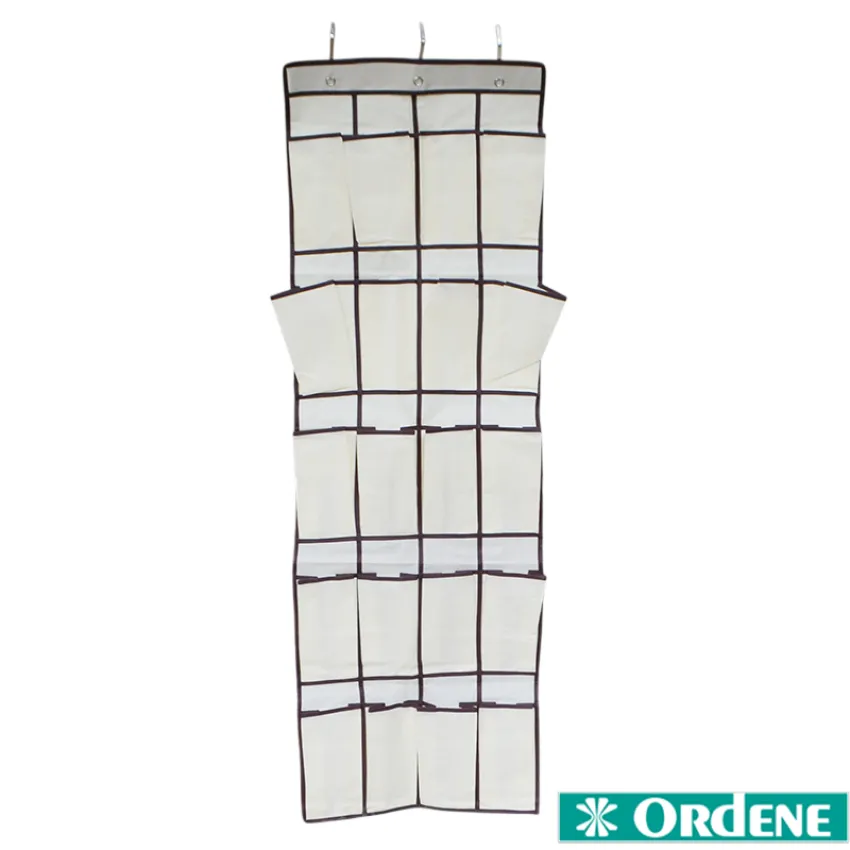 Organizador de Sapatos para Porta 20 Divisórias Ordene - OR61300 - Cor: Bege
