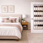 Organizador de Sapatos para Porta 20 Divisórias Ordene - OR61300 - Cor: Bege