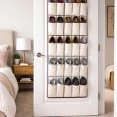 Organizador de Sapatos para Porta 20 Divisórias Ordene - OR61300 - Cor: Bege