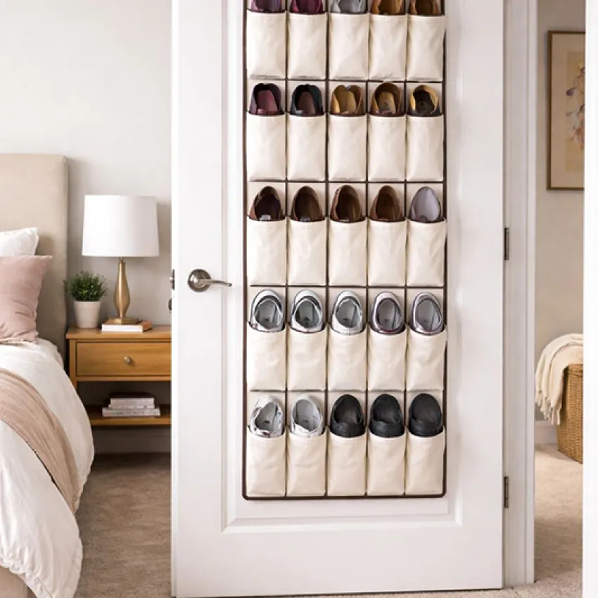 Organizador de Sapatos para Porta 20 Divisórias Ordene - OR61300 - Cor: Bege