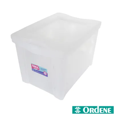 Caixa Organizadora Plástica Transparente Alta 30L Ordene - (21201)