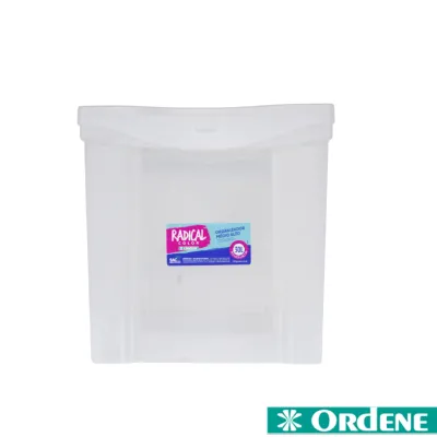 Caixa Organizadora Plástica Transparente Alta 30L Ordene - (21201)