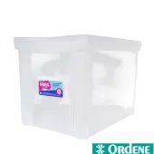 Caixa Organizadora Plástica Transparente Alta 30L Ordene - (21201)