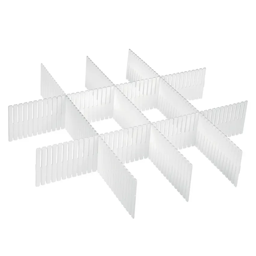 Organizador de Gavetas Ordene com 5 Divisórias - Plástico - Cor: Branco - OR60900
