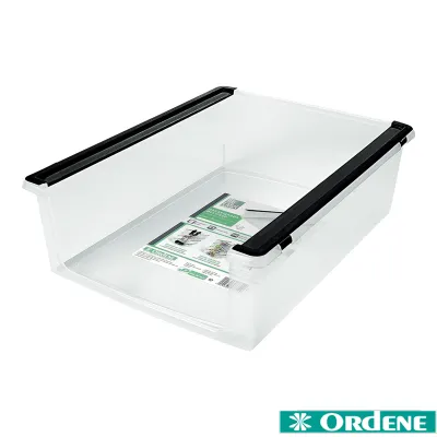 Organizador Plástico Empilhável Multiuso 25,6x35,7 cm – Cristal Transparente – Ordene OR60800