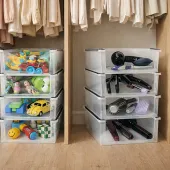 Organizador Plástico Empilhável Multiuso 25,6x35,7 cm – Cristal Transparente – Ordene OR60800
