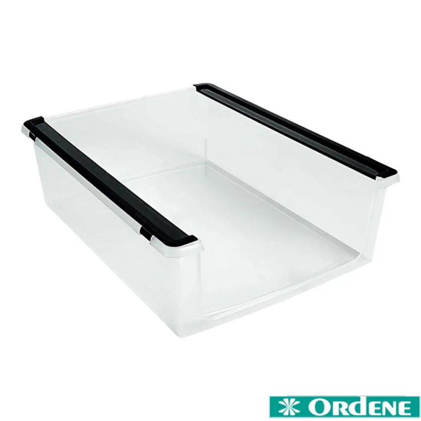 Organizador Plástico Empilhável Multiuso 25,6x35,7 cm – Cristal Transparente – Ordene OR60800