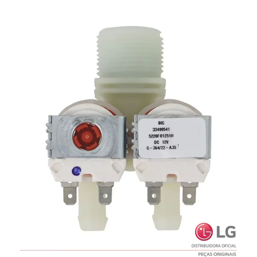 VÁLVULA DE 2 VIAS LG LAVADORA 12V FV3011WG4 FV3012WC5 FV5011WG4 5220FR1251H | ORIGINAL