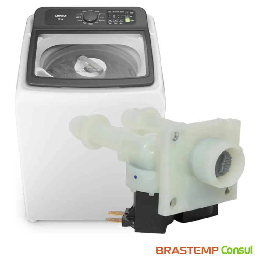 VALVULA DE ENTRADA LAVADORA CONSUL / BRASTEMP BWH15ABBNA BWN15AKBNA BWN15ATBNA CWL16ABBNA BWK15ABBNA 220V W11344669