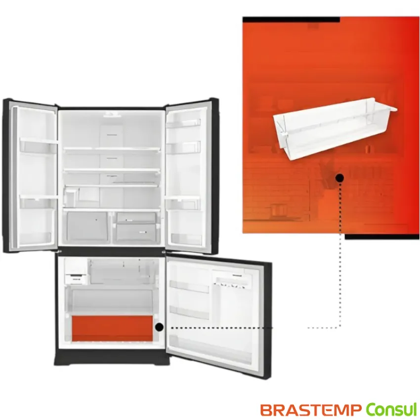 GAVETA INTERMEDIARIA FREEZER W11298039 BRE80ABANA BRE85ABANA BRH86ARANA GRO80ABANA