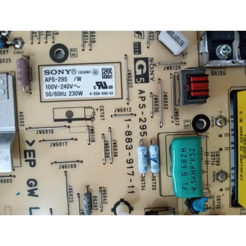 PLACA FONTE SONY KDL-46HX825 1-884-406-11 APS-295 (SEMI NOVA)