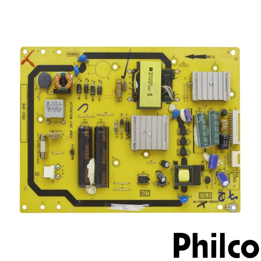 PLACA FONTE PHILCO PH32 LEDA4 PH32LEDA4 40-P081C0-PWD1XG