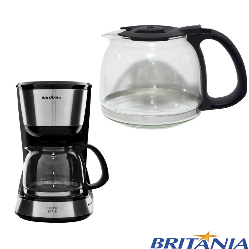 JARRA DE VIDRO PARA CAFETEIRA BRITANIA BCF18l BCF18  FUN KITCHEN | ORIGINAL