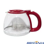 JARRA DE VIDRO DA CAFETEIRA BRITÂNIA CP30 INOX VERMELHO | ORIGINAL