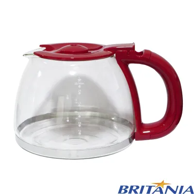 JARRA DE VIDRO DA CAFETEIRA BRITÂNIA CP30 INOX VERMELHO | ORIGINAL