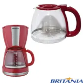 JARRA DE VIDRO DA CAFETEIRA BRITÂNIA CP30 INOX VERMELHO | ORIGINAL