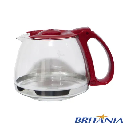 JARRA DE VIDRO DA CAFETEIRA BRITÂNIA CP15 INOX COR: VERMELHO | ORIGINAL