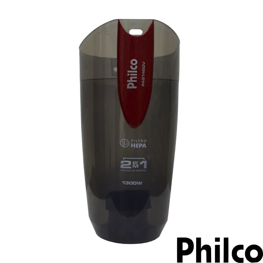 RESERVATÓRIO PARA ASPIRADOR DE PÓ PHILCO 2 EM 1 PAS1460V | COR: VERMELHO