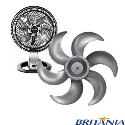 HÉLICE PARA VENTILADOR BRITÂNIA | PHILCO 6 PÁS 40CM BVT410P | BVC450P | BVT405 | BVT440 | PVT400 |  COR: CINZA CLARO