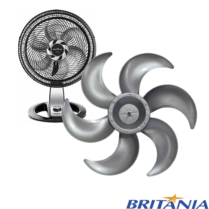 HÉLICE PARA VENTILADOR BRITÂNIA | PHILCO 6 PÁS 40CM BVT410P | BVC450P | BVT405 | BVT440 | PVT400 |  COR: CINZA CLARO