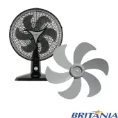 HÉLICE PARA VENTILADOR BRITÂNIA 6 PÁS 40CM | VENTUS INSECT | MEGA TURBO 40 |MEGA TURBO 40 SIX | COR: CINZA CLARO