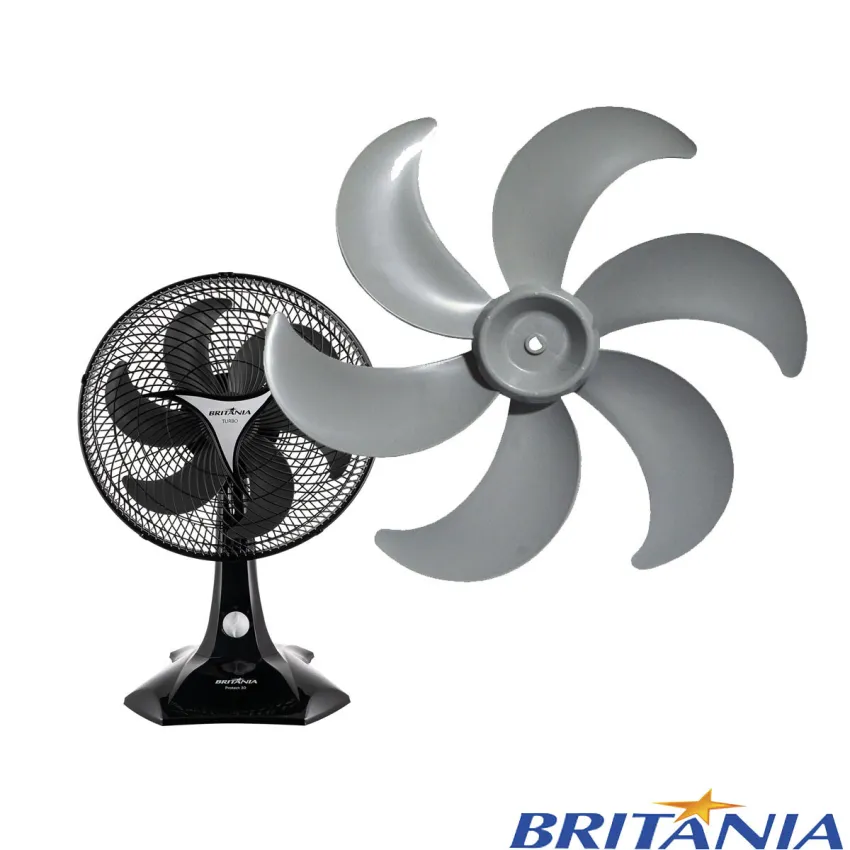 HÉLICE PARA VENTILADOR BRITÂNIA 6 PÁS 30CM | PROTECT 30 |  PROTECT 30 SIX | COR: CINZA CLARO (021049)