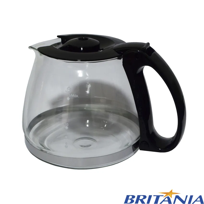 JARRA DE VIDRO PARA CAFETEIRA BRITÂNIA CP15 | CP15 INOX | BCF19 | BCF19 INOX | CAPACIDADE: 600ML COR: PRETO